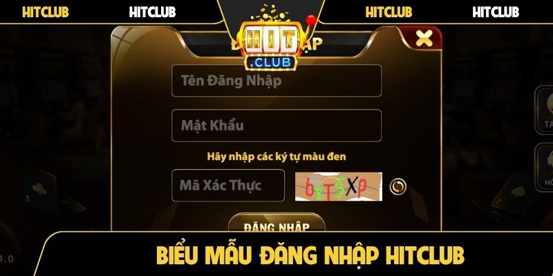 Biểu mẫu đăng nhập Hitclub
