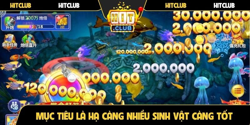 Mục tiêu là hạ càng nhiều sinh vật càng tốt