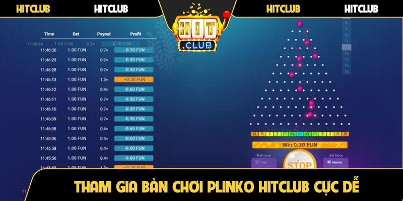 Tham gia bàn chơi Plinko Hitclub cực dễ